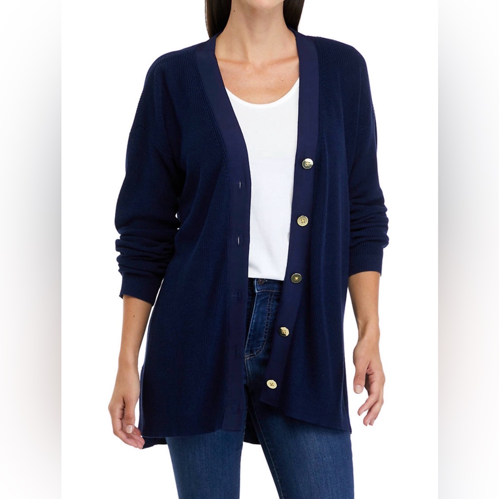 Crown  Ivy Navy Blue Cardigan Sweater